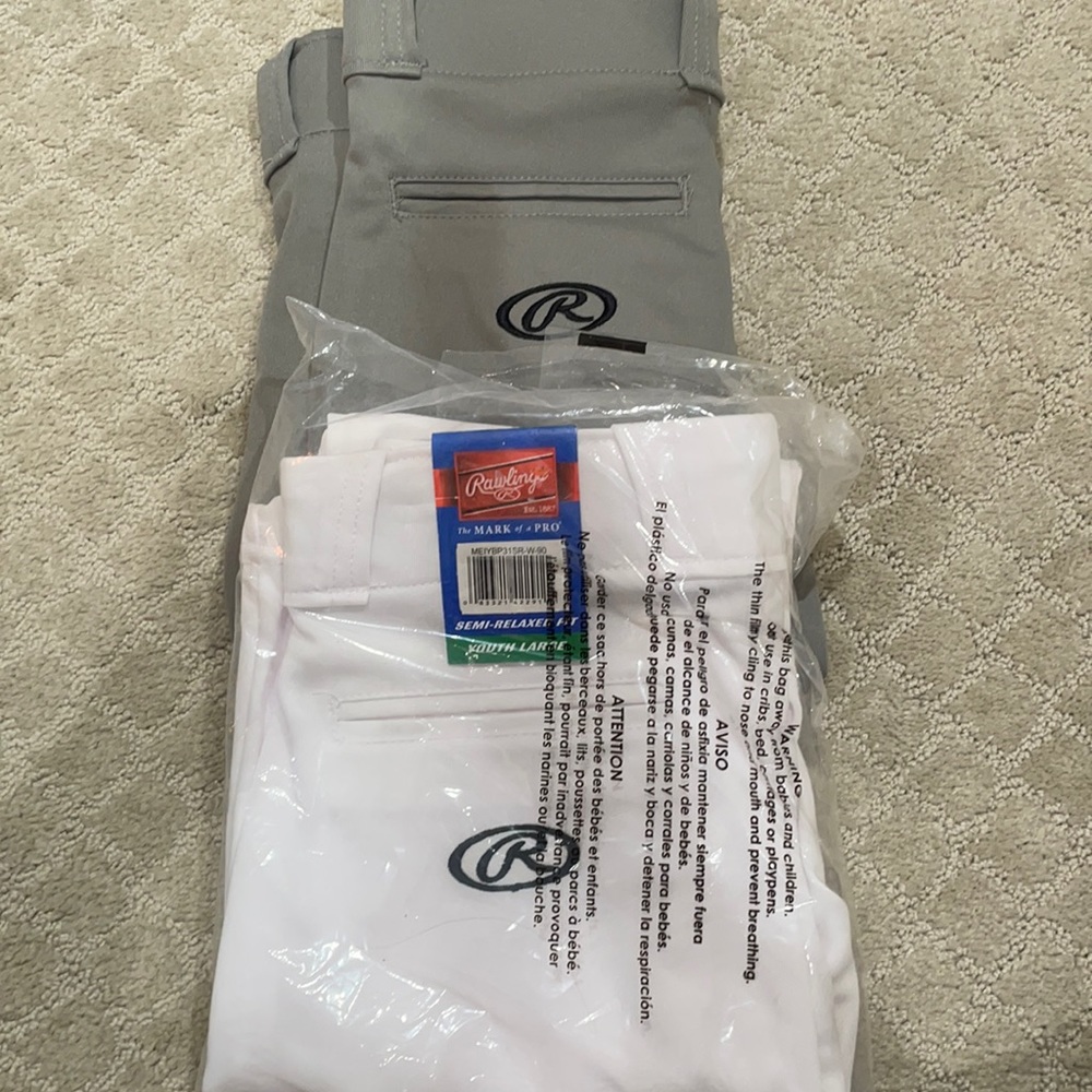 NWT size Large Boys Rawlings baseball pants